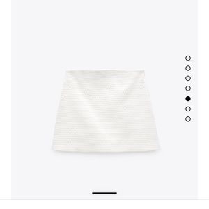 Zara white textured skort